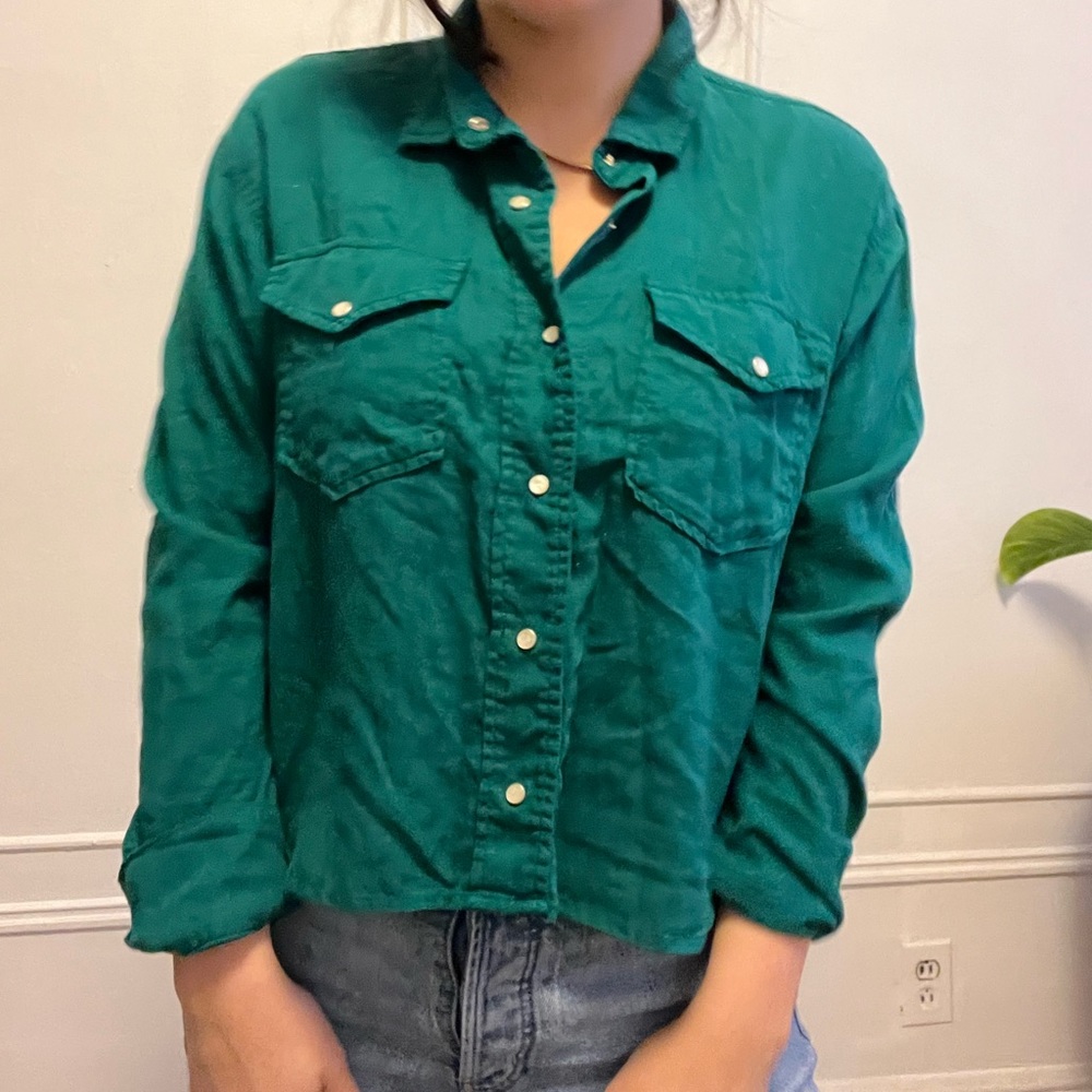 Etica Green Brand New Button Down Size S
